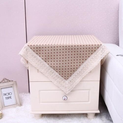 Korean creative lace cloth art bedside table cover dustproof cover multi-purpose towel universal cover small tablecloth