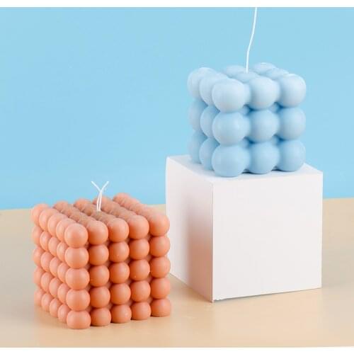Square Cube Candle Mould DIY Cloud Shape Aromatherapy Silicone Candle Mold
