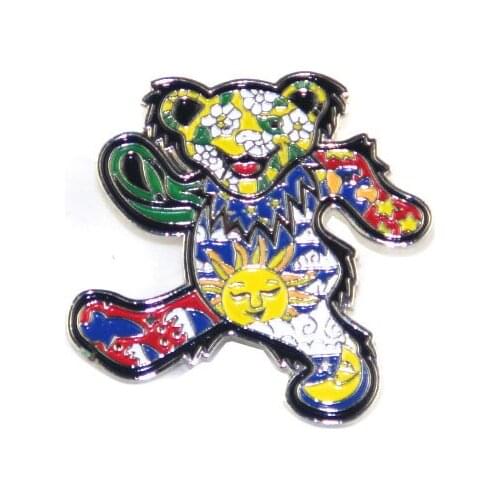 Bear cartoon souvenir badge color carved metal badge k200319
