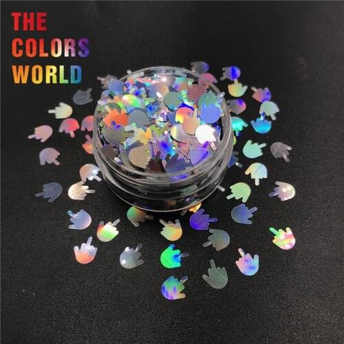 TCT-345 Middle Finger 8MM Nail Glitter Nail Art Decoration Body Art Makeup Tumblers Crafts Festival Accessories Party supplier