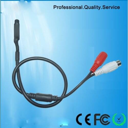 MIni High Microphone Security Audio Mic DC Power Cable Wide Range For CCTV DVR( CS-6)