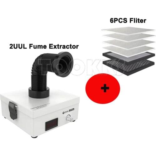 2UUL Mini Soldering Smoke Cleaner Dust Purifier Smoke Purification Fume Extractor Air Cleaner Filter Dedicated for Phone Repair