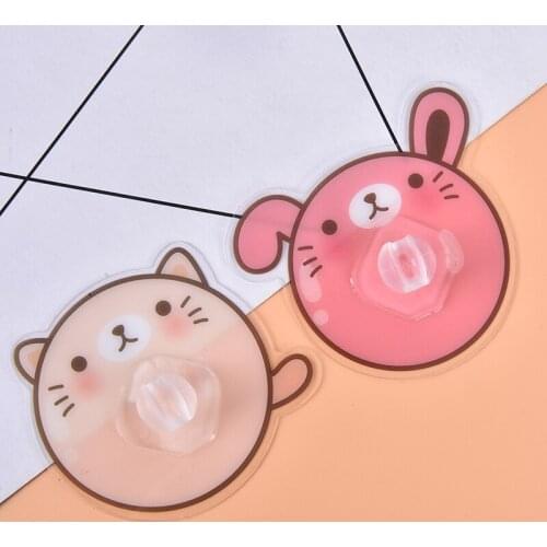 Cartoon Wall-mounted Toothbrush Holder Pencil Keychain Storage Holder Hook Shaver Organizer Tooth Brush Storage For Kids