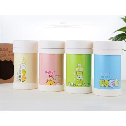 NHM 1 pcs 304 stainless steel cartoon heat preservation pot braised beaker children students drink tools