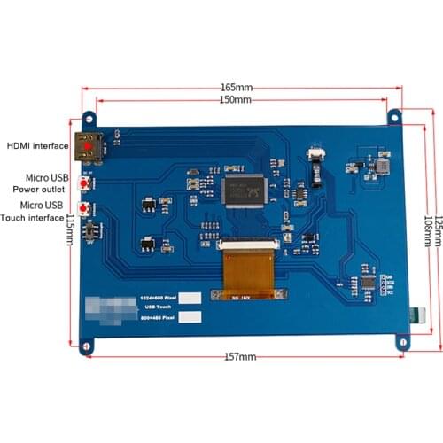 New 10.1 inch 1024x600 Raspberry Pi 2 3 B+ Capacitive Touch Screen HDMI LCD Display