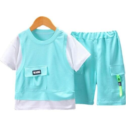 New Summer Baby Boys Clothes Suit Children Girls Cotton T-Shirt Shorts 2Pcs/Sets Toddler Casual Costume Outfits Kids Tracksuits