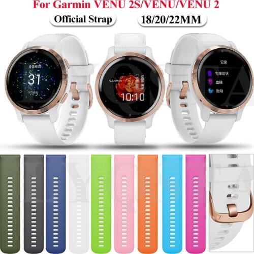 18 20 22mm Smart Watch Official Straps For Garmin Venu 2 Silicone Wristband Belt For Garmin Venu 2S SQ Bracelet Watchband Correa