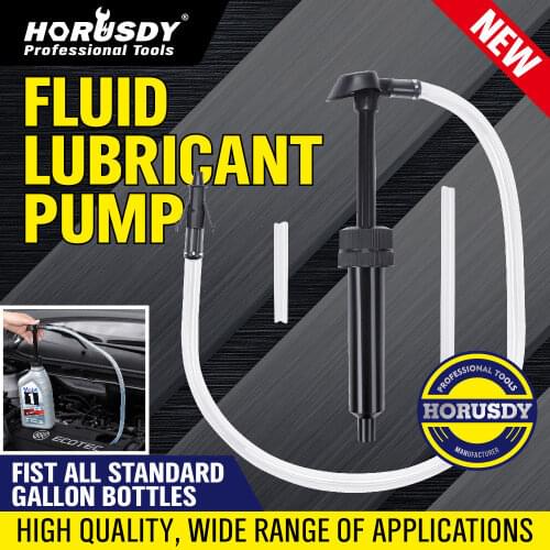 HORUSDY Fuel Oil Diesel Hand Siphon Pump Manual Hand Transfer Petrol Liquid Fluid Pump Car Manual Hand Gas Oil Liquid Syphon