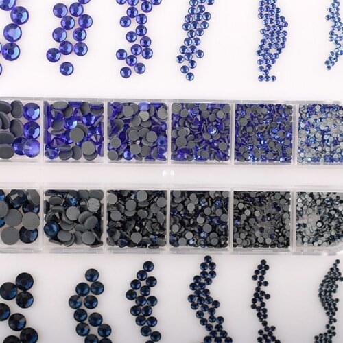 Mix Size Hot Fix Rhinestones/glass Stone AB Flatback Rhinestones for Wedding Dress /crystal Rhinestone Sparkling DIY Decorations