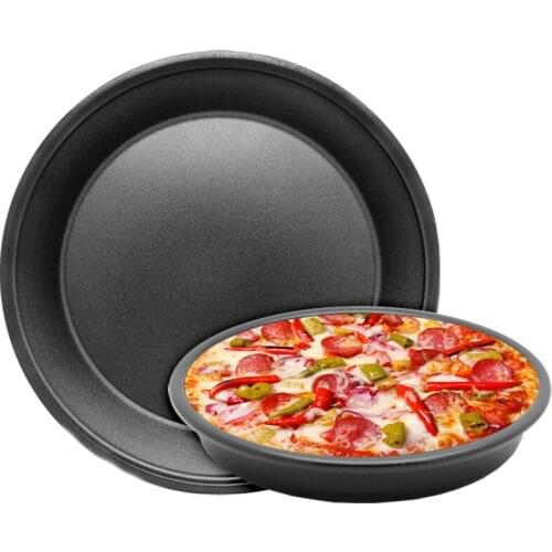 6 inch / 9 inch Pizza plate baking tools pizza tray Home baking oven microwave oven use Non-Stick pizza pan Dish 301-0278