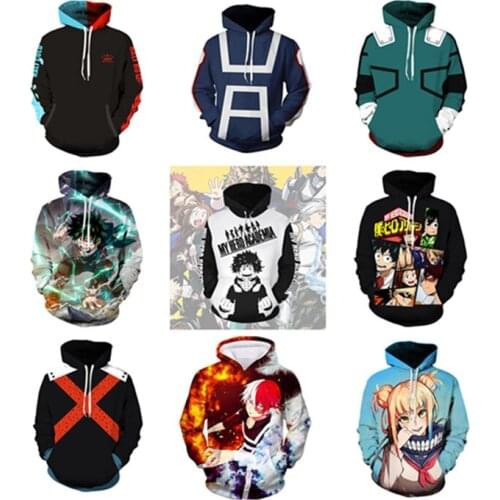 Anime Boku no My Hero Academia Cartoon Sweatshirts Men Hoodies 3D Printing Hoodie Casual Cosplay Costume