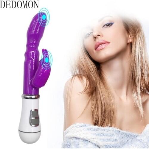 Vibrator Waterproof sex toy Double Rod Masturbation rabbit vibrator utensils Adult Sex product Vibrator For Women