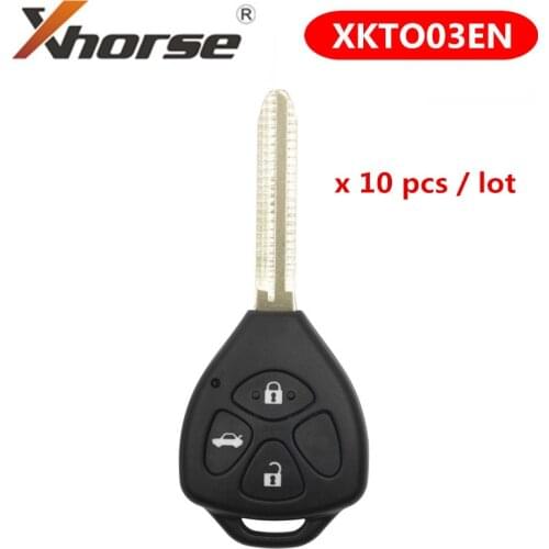XHORSE XKTO03EN Wired Universal Remote Key for Toyota Style 3 Buttons for VVDI VVDI2 Key Tool English Version 10pcs/lot