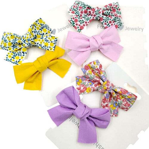 2pcs/lot Fashion Floral Hairpins Bow Hair Clips for Girls Hair Accessories Flower Bowknot Hairgrips Clip Headwear