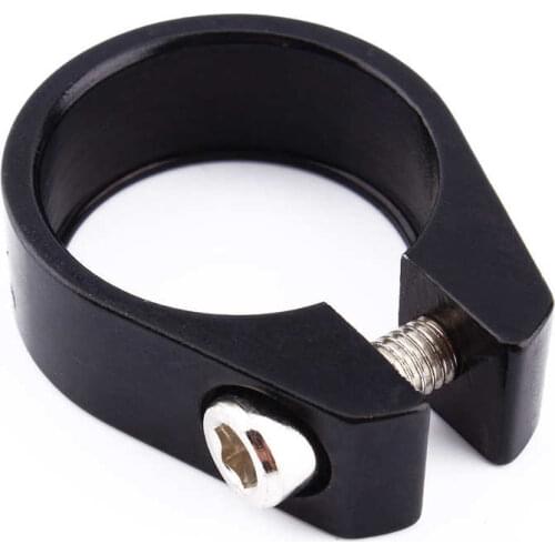 Black 31.8mm Bicycle Cycle Mountain Bike Riding Saddle Post Clamp Mount SS Mountain Bike post Clamp
