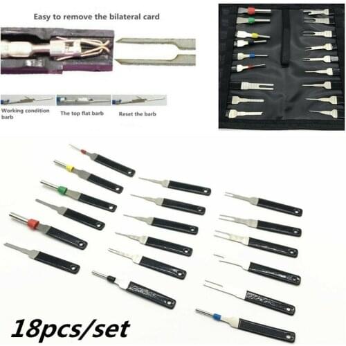 18x CAR Terminal Removal Tool Kit Wiring connector Pin Release Extractor Puller