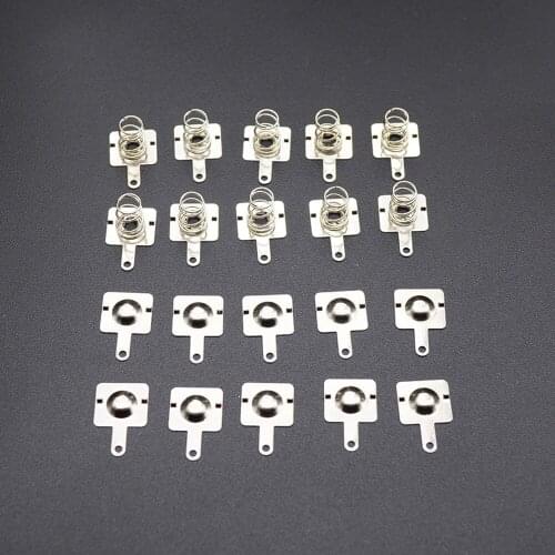 20pcs/ Replacement Metal Batteries Spring Contact Plate Silver for AA AAA Batteries Springs