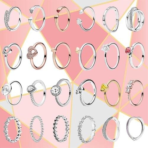 2021 New Fashion S925 High Quality Round Beads Bright Stars Colorful Arcs Of Love Halo Series Rings Romantic Feminine Jewelry