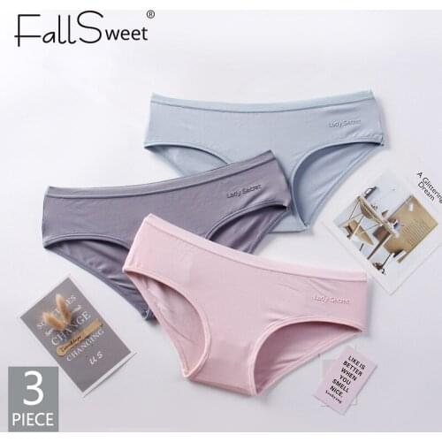 3Pcs / Lot ! Cotton Panties Female Underpants Sexy Low-Rise Panties for Women Comfortable Briefs Underwear Solid Girls Lingerie