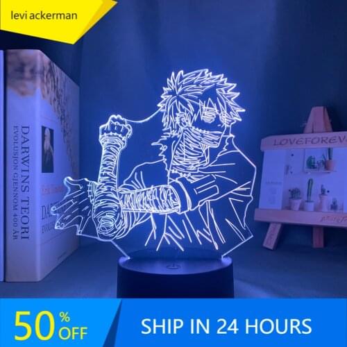 3d Lamp Anime My Hero Academia Dabi Lamp for Bedroom Decoration Birthday Gift Toya Todoroki Led Night Light
