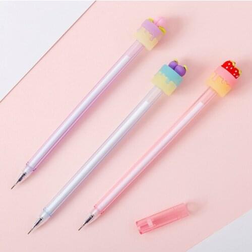 48pcs/lot Creative stationery Classic sweet Food fruit cake style Gel Pen Black 0.5mm Student Creative water sign Pen