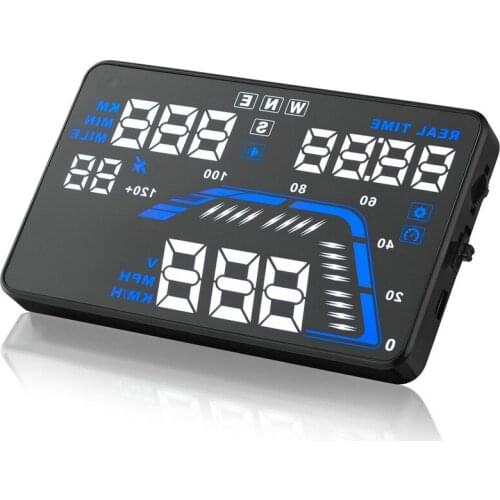 5Pcs/Lot Q7 5.5" Universal GPS HUD Head-Up Display Dashboard Mounted Projector Speed Warning Speedometers