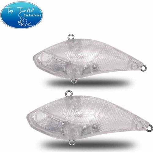 60mm/50mm Transparent ABS Lead Head Weight Unpainted DIY VIB Fast Sinking Pencil Rattle Bass fishing lure Jerk Bait