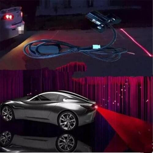 Car Laser Tail Fog Light Anti Collision car forlight Lamp Braking Parking Signal Warning Lamps Universal LED rear car fog light