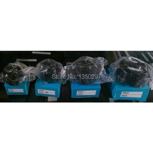 Free shipping, 3 pcs ER16 3.175, 6 and 8mm collets for spindle motor+1pc er16A nut, er16 collets clamping and nuts for CNC