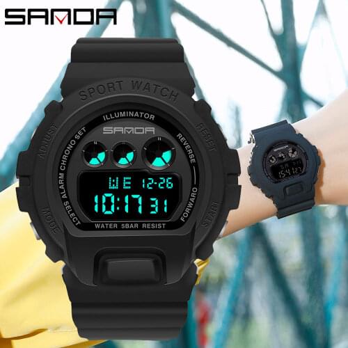 SANDA Men Waterproof Sports Watch Ms Chronograph Digital Watches Boy girl LED Electronic Clocks Relogio Masculino Montre Homme