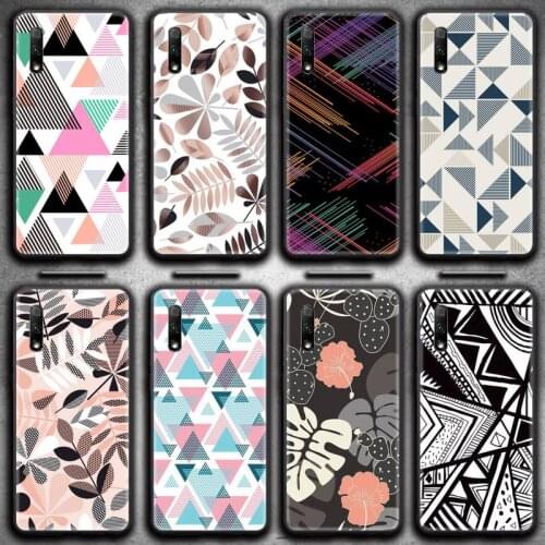 Geometric Figures Triangles Lines Phone Case For Huawei Nova 6se 7 7pro 7se honor 7A 8A 7C 9C Play