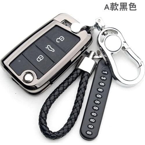 Key Cover Car Key Case Key Bag For Volkswagen Golf 7 For Skoda Octavia A7 Key Portect Case Car-styling Auto Part