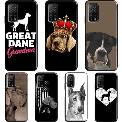 Great Dane Dog For Xiaomi Mi 11 Ultra Note 10 Lite Mi 9T 10T Pro A3 Coque For POCO X3 Pro M3 F1 F3 Case