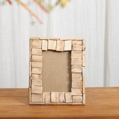 Pastoral Style 10" Wooden Photo Frame Classic Creative Design Natural Wood Craft Home/Table Decor Birthday Homewarming Gift