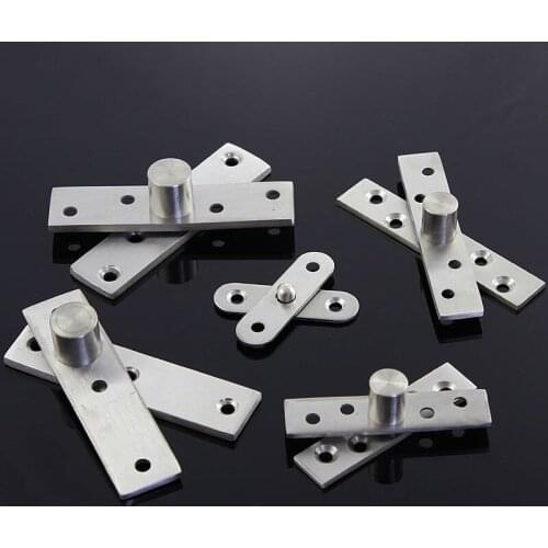 DHL Shipping 100PCS Stainless Steel Door Pivot Hinges Invisible Concealed Freely Rotary Furniture Door Hinge Install Up and Down