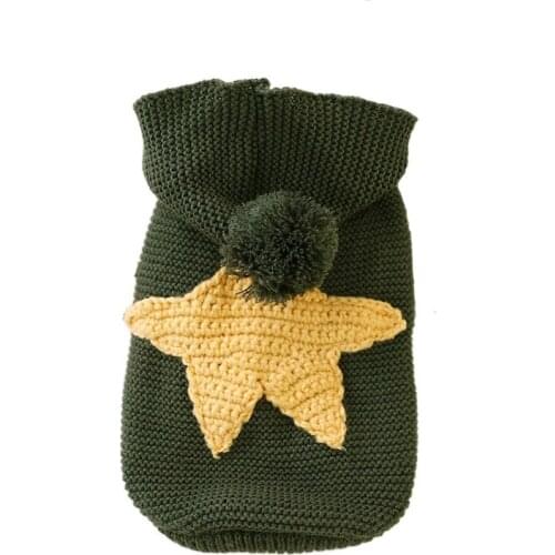 Dog clothing pet sweater cat clothing autumn and winter warm stars chihuahua halloween sweater Wool puppy clothes