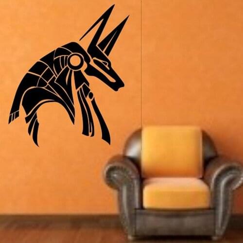 Egyptian God Anubis Wall Sticker Home Decor Ancient God Egypt Design Wall Decals Vinyl Wall Art Murals