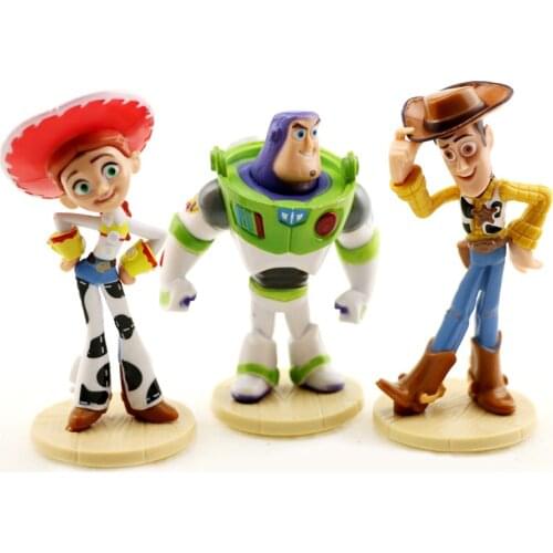 10Cm Toy Story 4 Movie Woody Jessie Buzz Lightyear Cartoon Action Figure Collectible Model Toy Doll for Kids Christmas Gift
