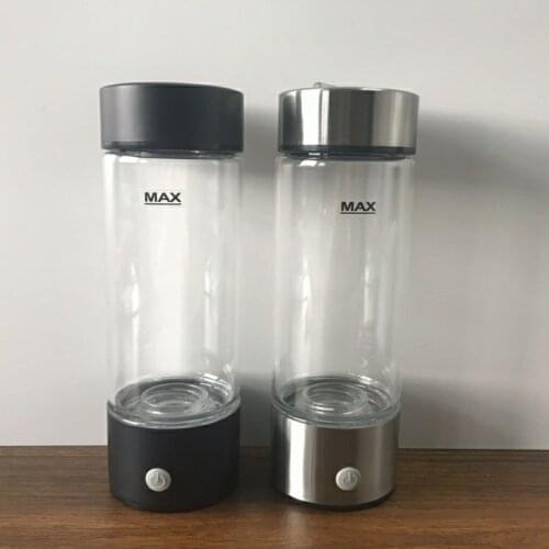 420ML SPE/ PEM Hydrogen Generator USB Rechargeable Rich Water Bottle Electrolysis Energy Maker lonizer Electrolysis Pure H2 Cup