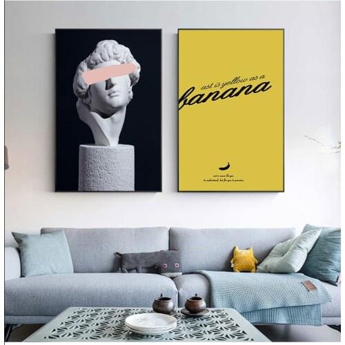 Retro Woman Sculpture Renaissance Art Abstract Canvas Wall Print Painting Modern Style Picture Contemporary Room Decor