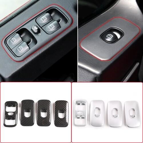 4pcs Car Window Lift Switch Button Control Panel Frame Cover Trim For Mercedes Benz G wagon G class W463 2007-10 Car Accessories