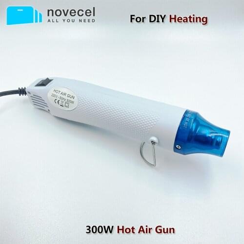 Portable Hot Air Gun 220V 300W DIY Mobile Phone Front Rear Cover Protective Film Heating Tools Mini Heat Gun with Seat Shrink