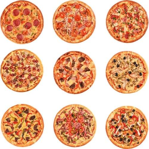 WOSTAR Soft warm pizza blanket 200Gsm round airplane travel portable wearable winter throw blanket