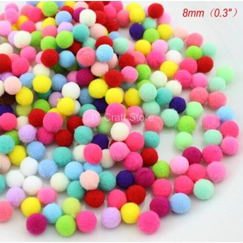 Set of 2000pcs 8-20mm Pom pom ball pompom yarn Polyester pom pom decoration decor handmade project supply Garland crochet