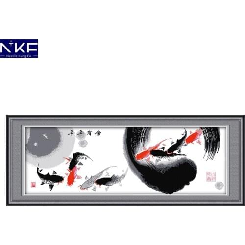 NKF Surplus Year After Year Pattern Needlework Cross Stitch Set Embroidery Kit Animal Design Stitching Home Decoration