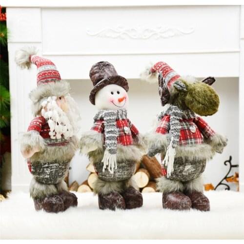 2022 New Christmas Decorations Santa Claus Reindeer Plush Toy Doll Home Decor 55cm Toys for Children Merry Christmas Navidad