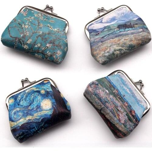 New Classic Vintage Printing Coin Purses For Women Girl Hasp Wallet Ladies Clutch Change Purse Female Mini Money Card Key Bag Gi