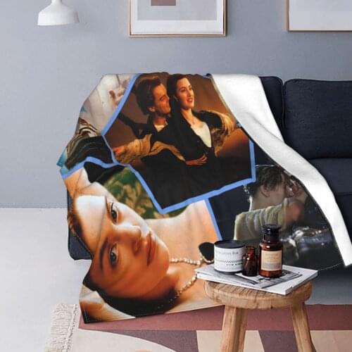 Titanic Leonardo DiCaprio Blankets Fleece Textile Decor Rose Jack Movie Love Warm Throw Blanket for Bedding Couch Bedding Throw