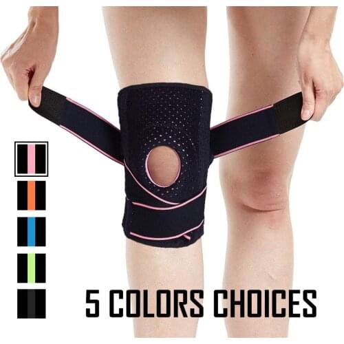 New Polycentric Adjustable Bandage Professional Silicone Knee Pads Elastic Knee Brace Support Basketball Hiking Knee Protector