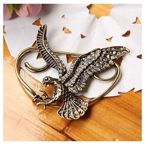Hot retro vintage eagle brooch pin backs/Korean luxury fashion jewelry women blazer accessories wholesale/broches/bijouterias